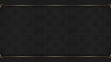 Altın Çerçeve ve Desenli Zarif Siyah Arkaplan
