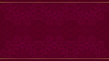 Zarif Kırmızı ve Altın Çerçeve Süslü