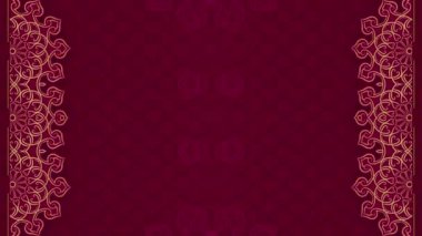 Zarif Kırmızı ve Altın Süslü Arkaplan