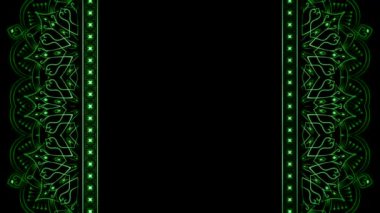 Zarif Yeşil Mandala Çerçevesi