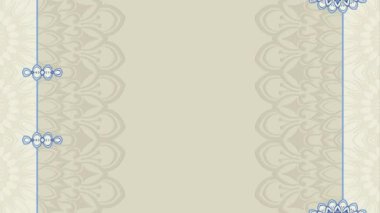 Zarif Bej ve Mavi Mandala Sınır Arkaplanı