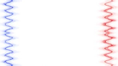 Soyut Kırmızı Mavi Zigzag Çerçevesi