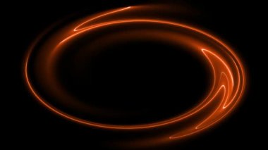 Siyah Arkaplanda Soyut Turuncu Işık Girdabı
