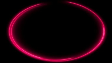 Siyah arkaplanda pembe neon çember