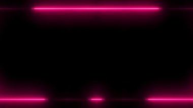 Siyah Arkaplanda Neon Pembe Çerçeve