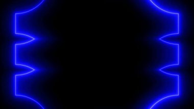 Soyut Mavi Neon Çerçeve Arkaplanı