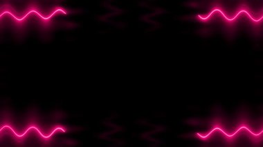 Pembe Neon Dalgalar Çerçevesi