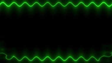 Yeşil Neon Işıklar Çerçevesi