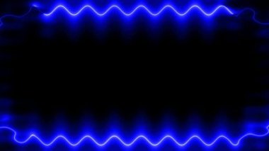 Soyut Mavi Neon Çerçevesi