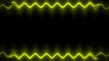 Soyut Neon Yeşil Dalga Çerçevesi