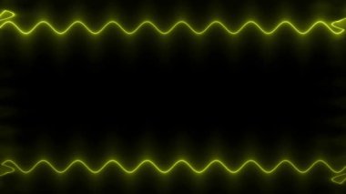 Parlak çizgileri olan soyut bir arkaplan. Siyah arkaplanda neon ışığı.