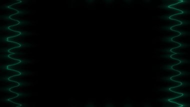 Soyut Yeşil Neon Işık Çerçevesi