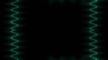 Soyut Yeşil Neon Işık Çerçevesi Arkaplanı