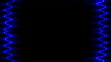 Soyut Mavi Neon Çerçevesi