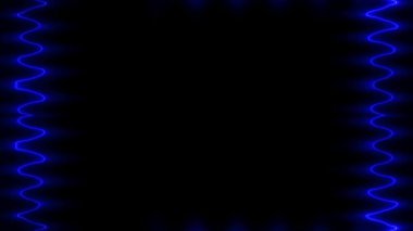 Soyut Mavi Neon Kenarlığı