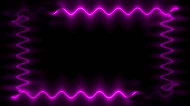 Soyut Mor Neon Çerçeve
