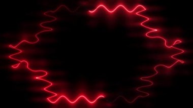 Soyut Kırmızı Neon Işık Çerçevesi