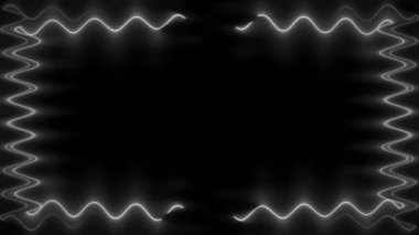 Siyah Arkaplanda Soyut Dalga Sınırı