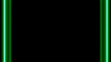 Siyah arkaplan üzerindeki soyut yeşil çizgiler