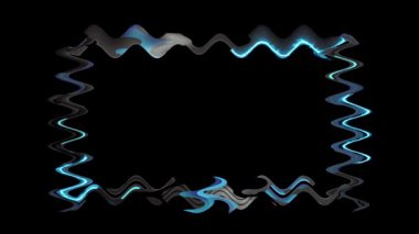 soyut mavi ve siyah çerçeve