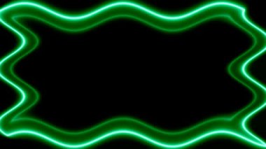 Yeşil Neon Çerçeve Soyut Tasarımı
