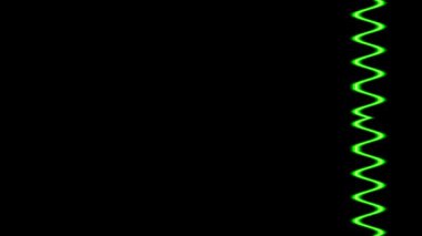 Siyah arkaplan üzerindeki soyut yeşil çizgiler