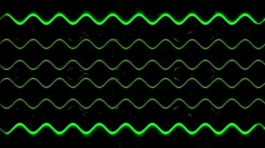 Soyut Yeşil Neon Dalga Şablonu