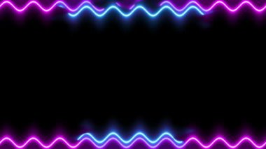Neon Işıkları Arkaplan Çerçevesi Konsepti