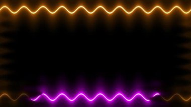 Neon Işıkları Arkaplan Çerçevesi Konsepti