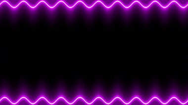 Mor Neon Işıklar Çerçevesi