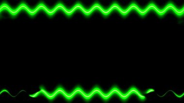 Yeşil Neon Dalga Çerçevesi