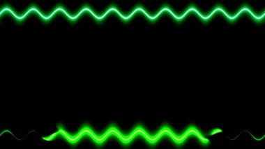 Soyut Yeşil Neon Işıkları