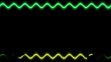 Soyut Neon Dalga Kenarlığı