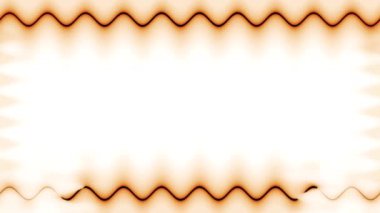 Soyut Turuncu ve Beyaz Dalgalı Çerçeve