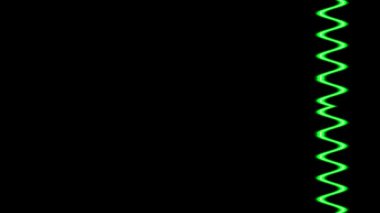 Siyah arkaplanda soyut yeşil çizgiler