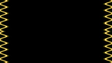 Siyah arka plan üzerinde soyut altın dalgalar