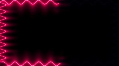 Soyut Pembe Neon Işık Çerçevesi Arkaplanı