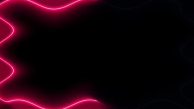Abstract Neon Lights on Black Background