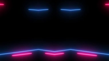 Neon Işıkları Soyut Tasarım