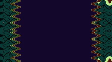 Soyut Yeşil ve Mavi Dalgalı Sınır