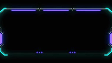 Fütürist Teknoloji Çerçevesi: Neon Mor ve Mavi