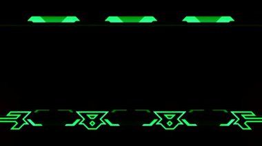 Soyut Yeşil Neon Çerçevesi