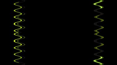 Soyut Yeşil ve Kara Dalgalı Çizgiler Tasarımı