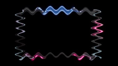 Soyut Neon Çerçeve Konsepti