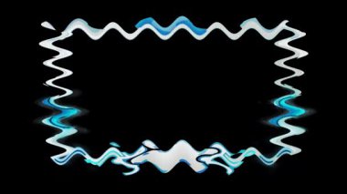 Soyut Mavi ve Beyaz Çerçeve