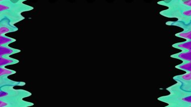 Siyah Arkaplanda Soyut Dalgalı Sınır