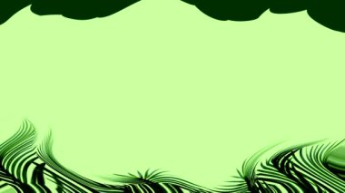 Soyut Yeşil ve Siyah Girdaplar