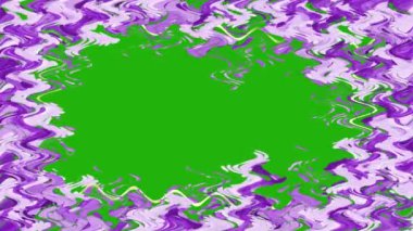 Dalgalı Çerçeve ile Soyut Yeşil ve Mor Arkaplan