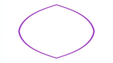 Soyut Neon Mor Oval Şekli