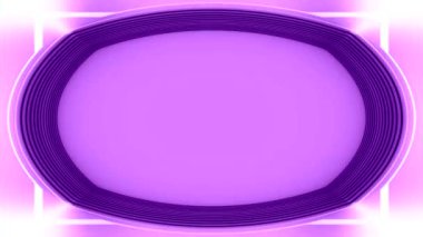 Soyut Mor Oval Çerçeve